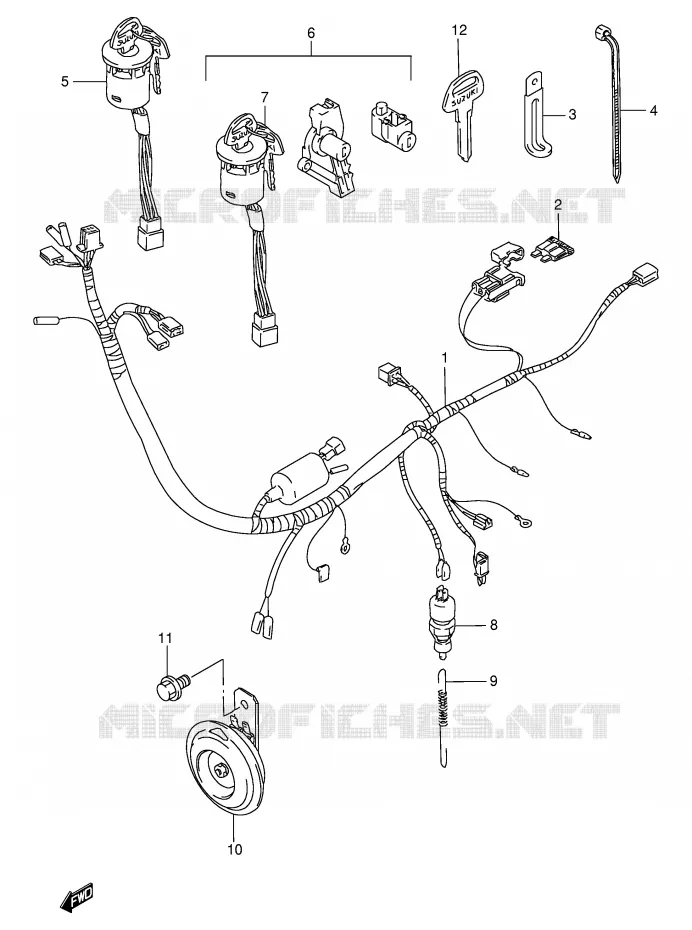 FAISCEAU ELECTRIQUE Suzuki SCOOTER 100 FB 1994  FB100DR(E71)
