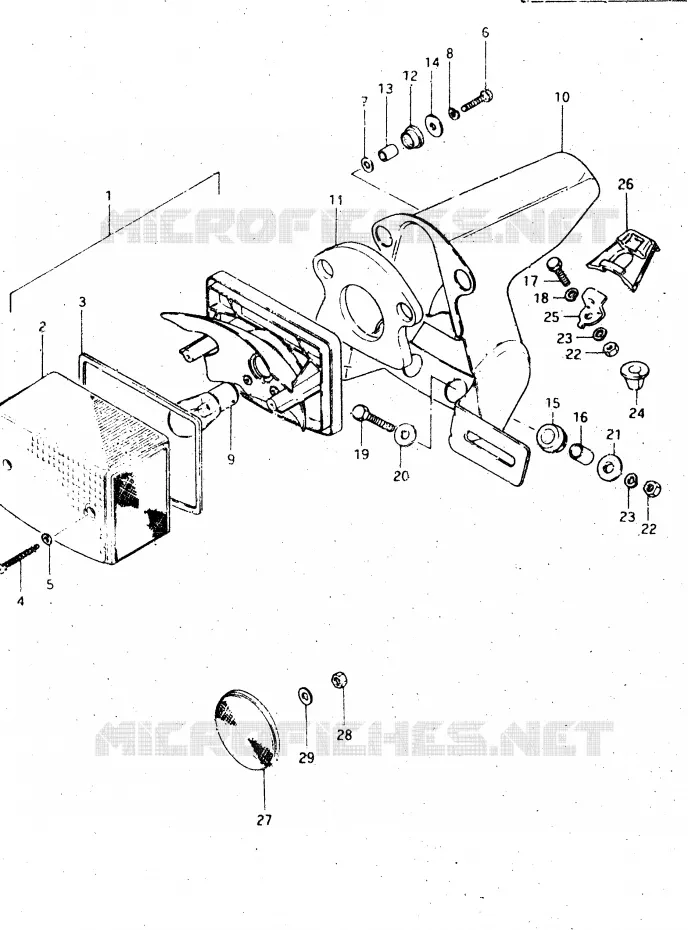 FEU ARRIERE (E18) Suzuki MOTO 500 DR 1983  DR500SD(E1)