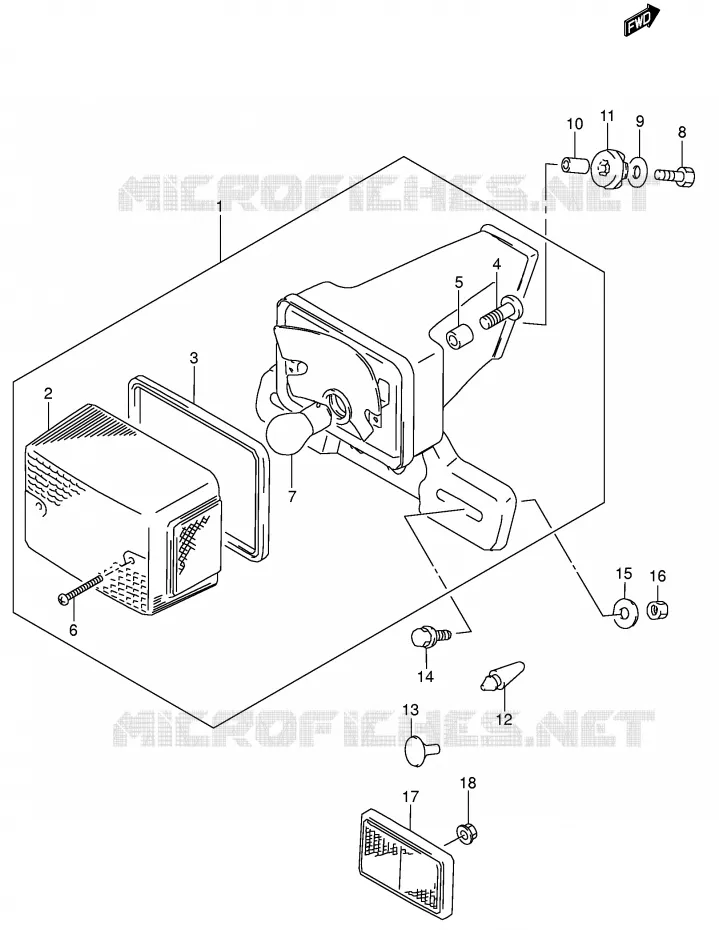 FEU ARRIERE (MODELE K2 P9) Suzuki MOTO 200 DR 2005  DR200SEK5(E24)