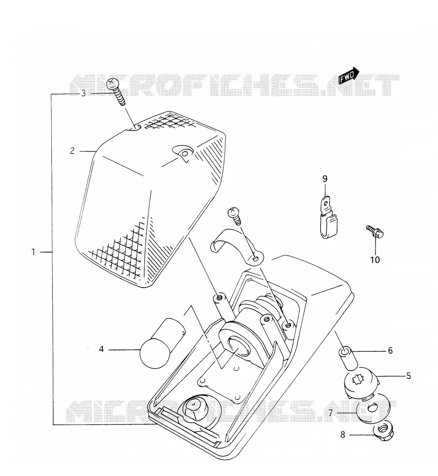 FEU ARRIERE Suzuki MOTO 350 DR 1990  DR350L(E28)
