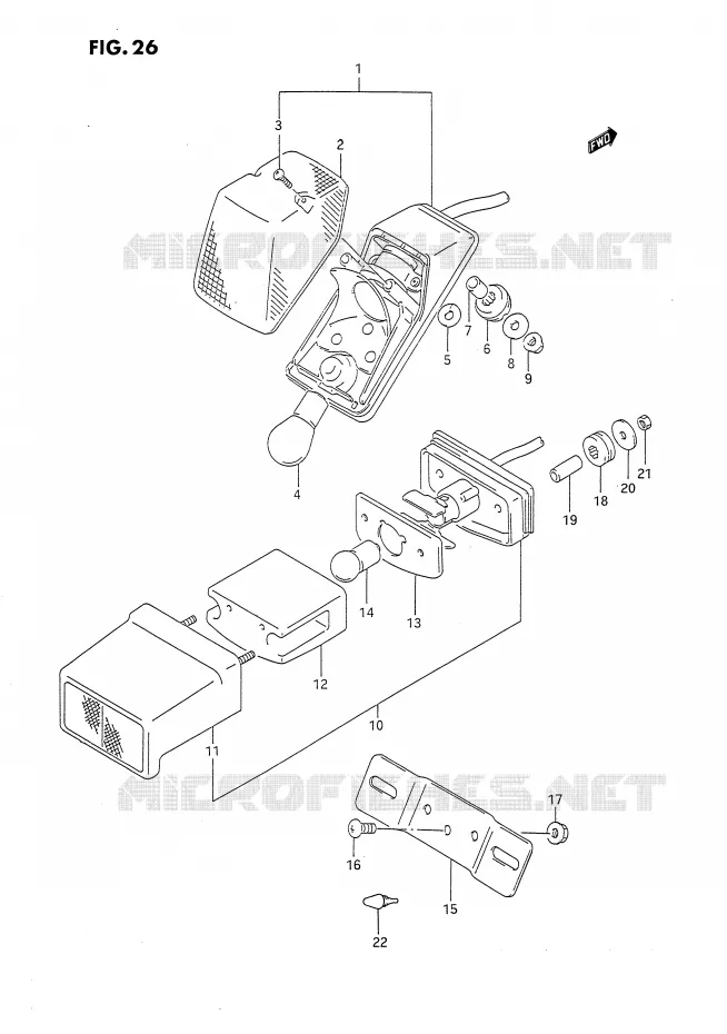 FEU ARRIERE Suzuki MOTO 650 DR 1993  DR650RP(E4)