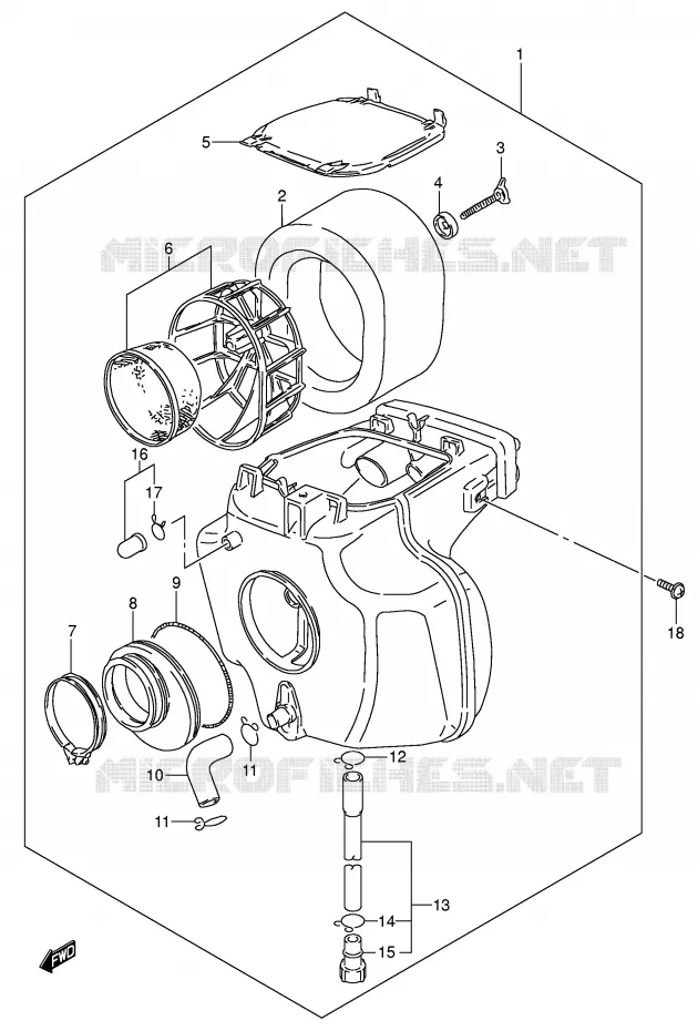 FILTRE A AIR Suzuki MOTO 200 DR 2003  DR200SEK3(E24)