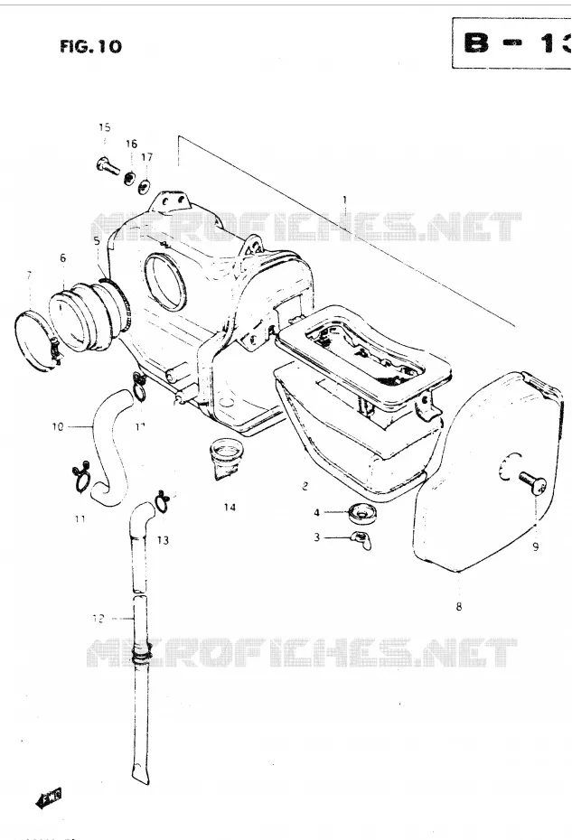 FILTRE A AIR Suzuki MOTO 250 DR 1983  DR250SD(E1)