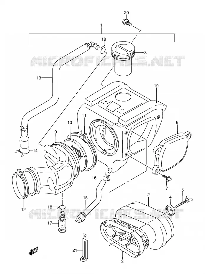 FILTRE A AIR Suzuki MOTO 250 DR 1992  DR250SN(E24)