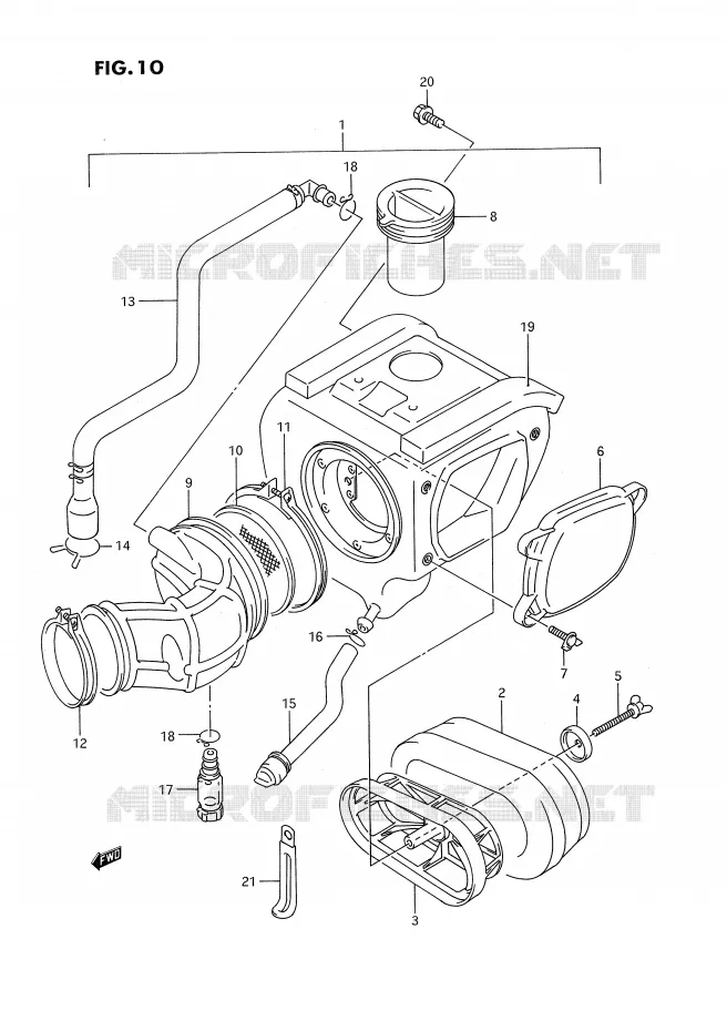 FILTRE A AIR Suzuki MOTO 350 DR 1993  DR350SP(E2)