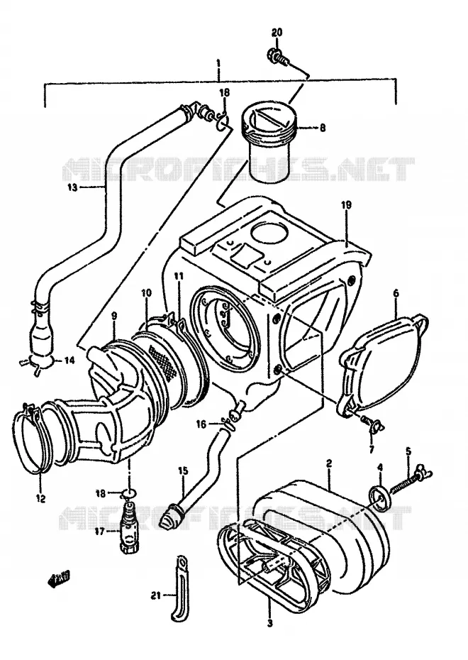 FILTRE A AIR Suzuki MOTO 350 DR 1993  DR350SUP(L/M/N/P/R)