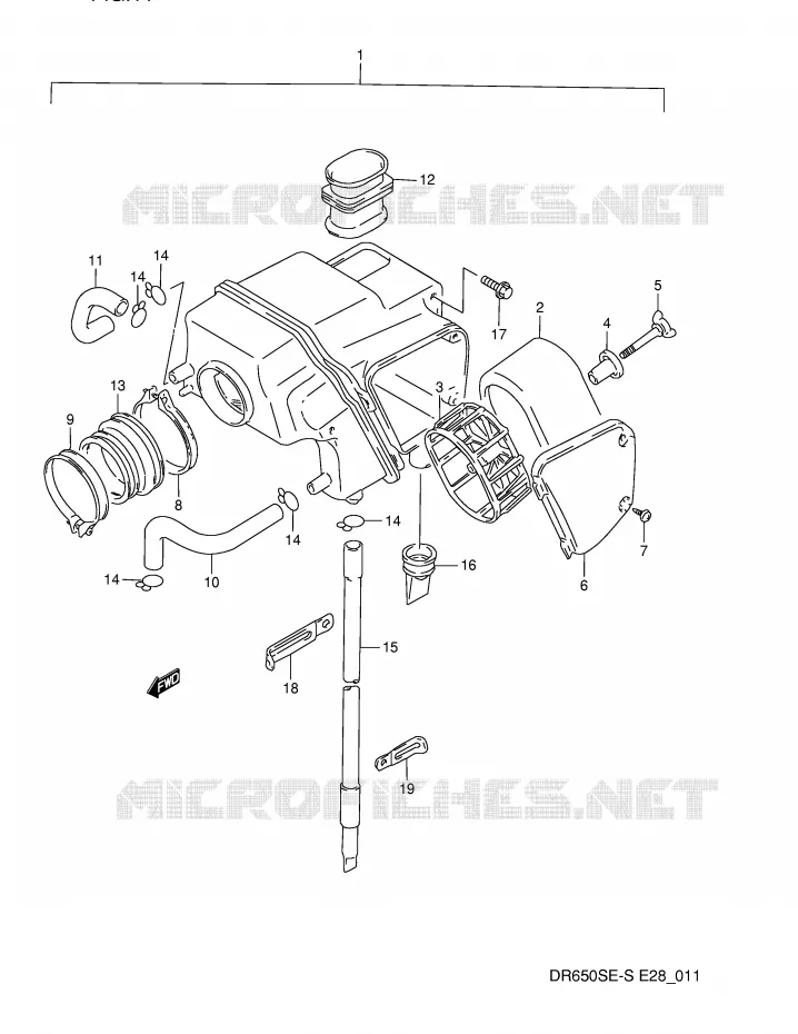 FILTRE A AIR Suzuki MOTO 650 DR 1995  DR650SES(E28)