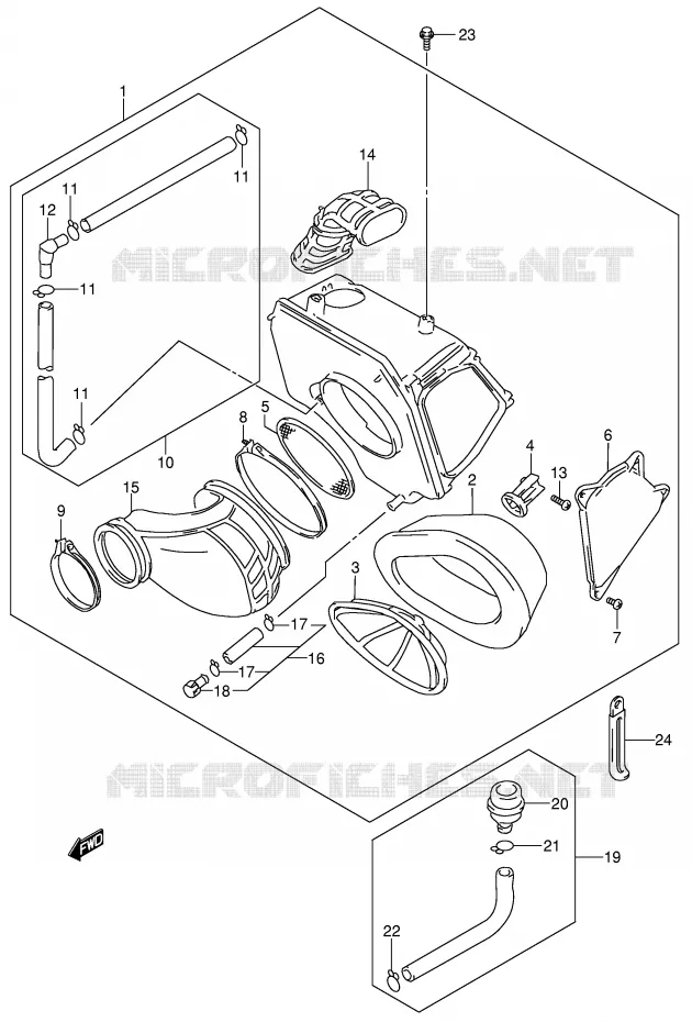 FILTRE A AIR Suzuki MOTO 650 DR 2005  DR650SEK5(E4)