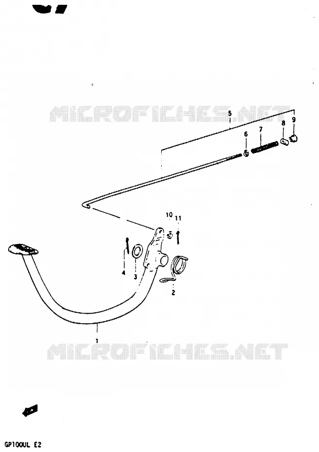 FREIN ARRIERE Suzuki MOTO 100 GP 1999  GP100UX(X/D/L)