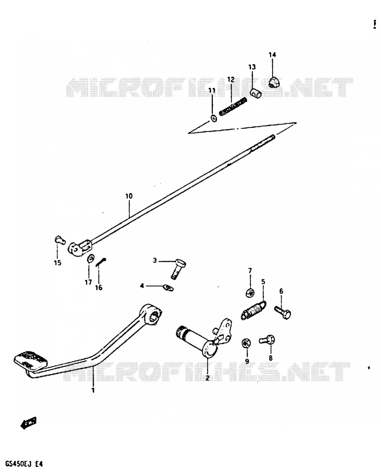 FREIN ARRIERE Suzuki MOTO 450 GS-S 1988  GS450SJ(E/F/G/H/J)