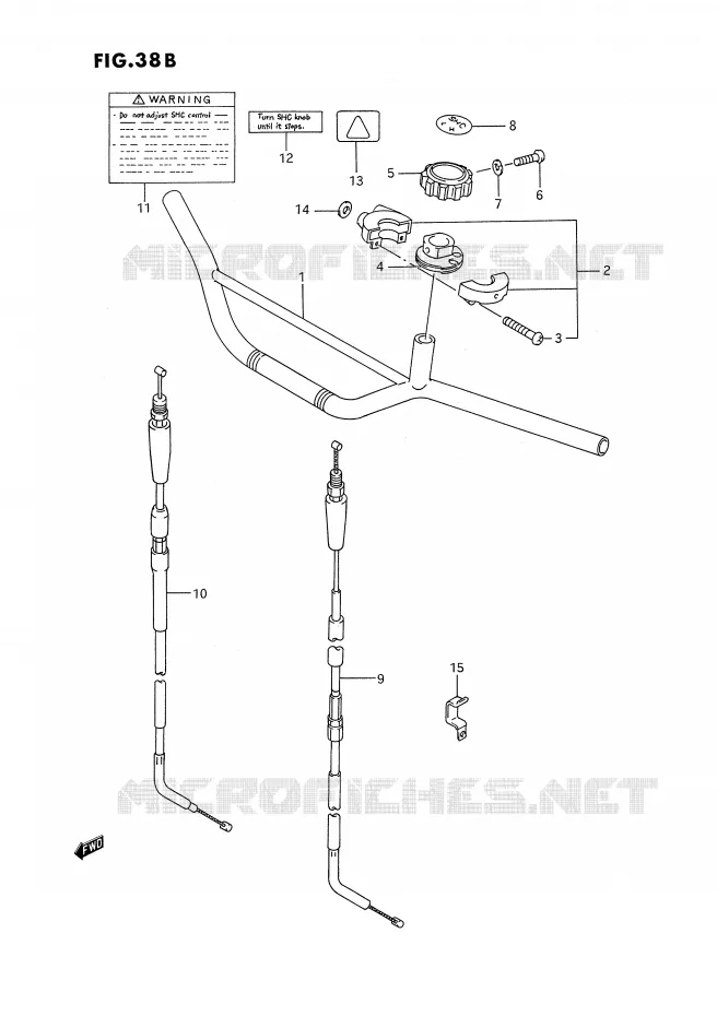 GUIDON (DR350SHN/SHP/SHR) Suzuki MOTO 350 DR 1994  DR350SR(E2)