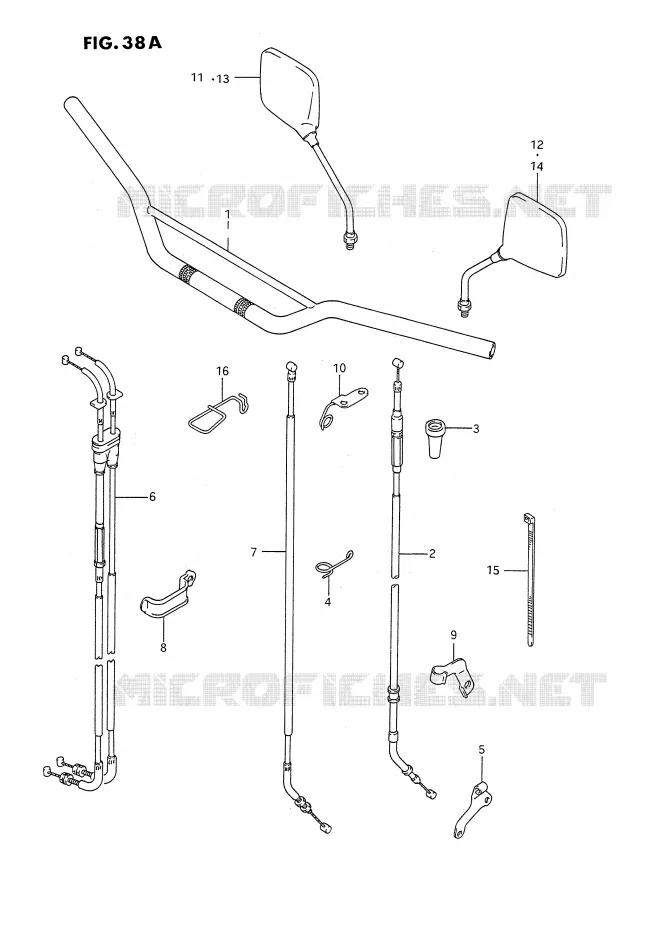 GUIDON (VOIR NOTE) Suzuki MOTO 350 DR 1994  DR350SHR(E2)