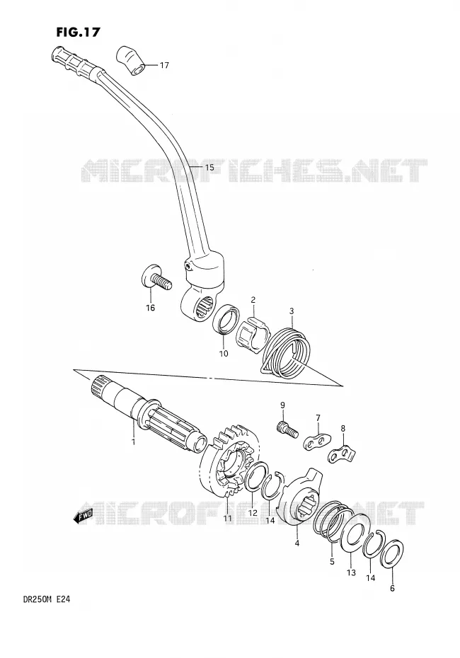 KICK Suzuki MOTO 250 DR 1990  DR250L(E24)
