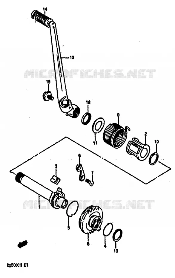 KICK Suzuki MOTO 500 GS-E 1990  GS500EL(E1)