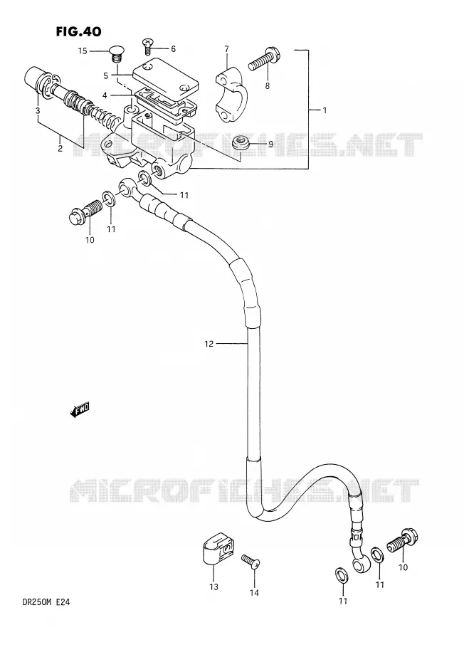 MAITRE CYLINDRE AVANT Suzuki MOTO 250 DR 1991  DR250M(E24)