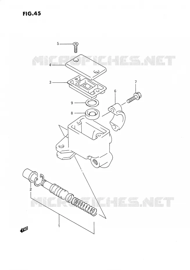 MAITRE CYLINDRE AVANT Suzuki MOTO 650 DR 1994  DR650RUR(E4)
