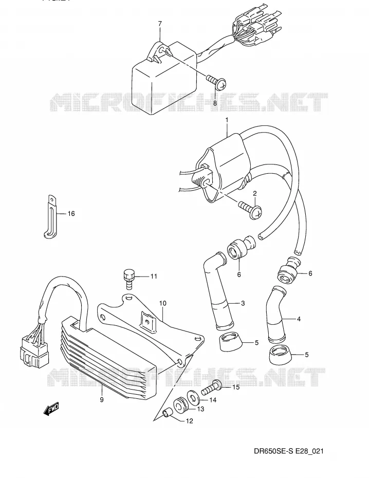 PARTIE ELECTRIQUE (MODELE N/P) Suzuki MOTO 650 DR 1992  DR650SN(E28)
