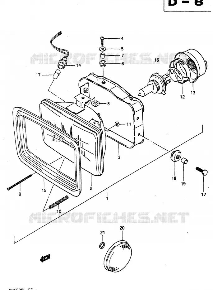 PHARE Suzuki MOTO 650 DR 1990  DR650RL(L)