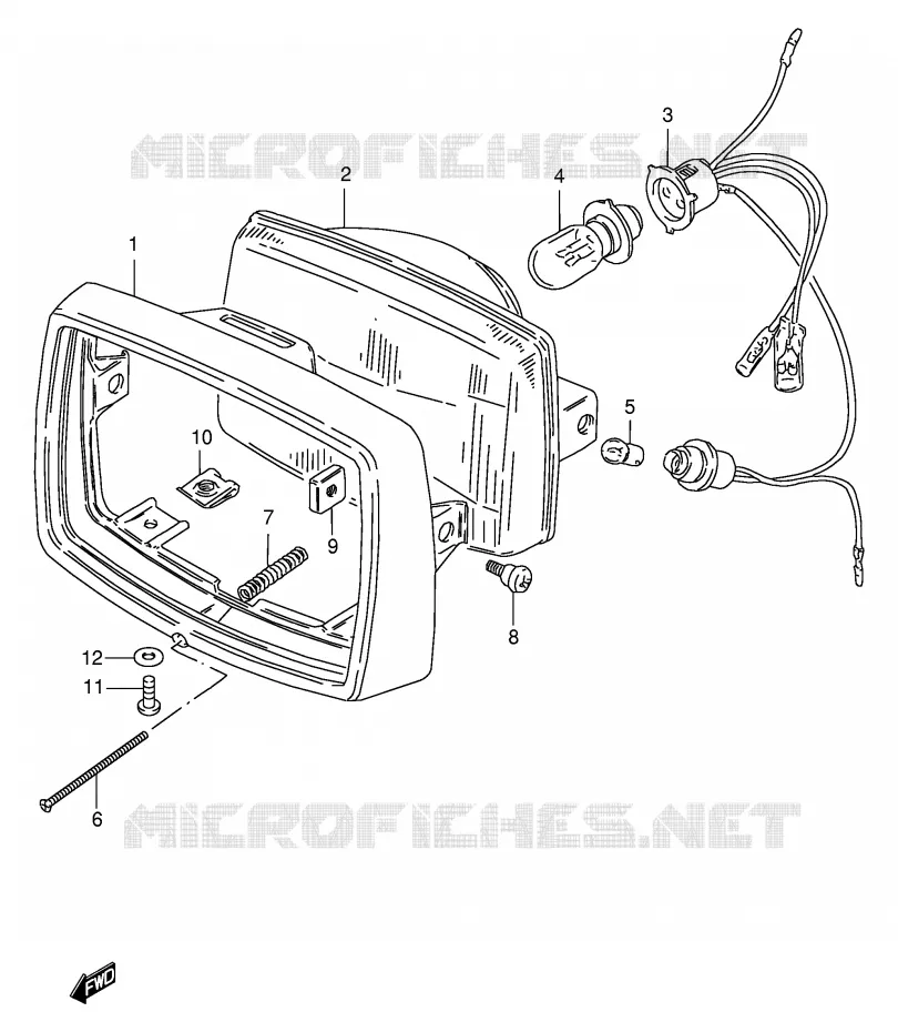 PHARE Suzuki SCOOTER 100 FB 1986  FB100G(E71)