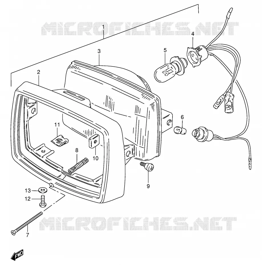 PHARE Suzuki SCOOTER 80 FB 1991  FB80M(E1)