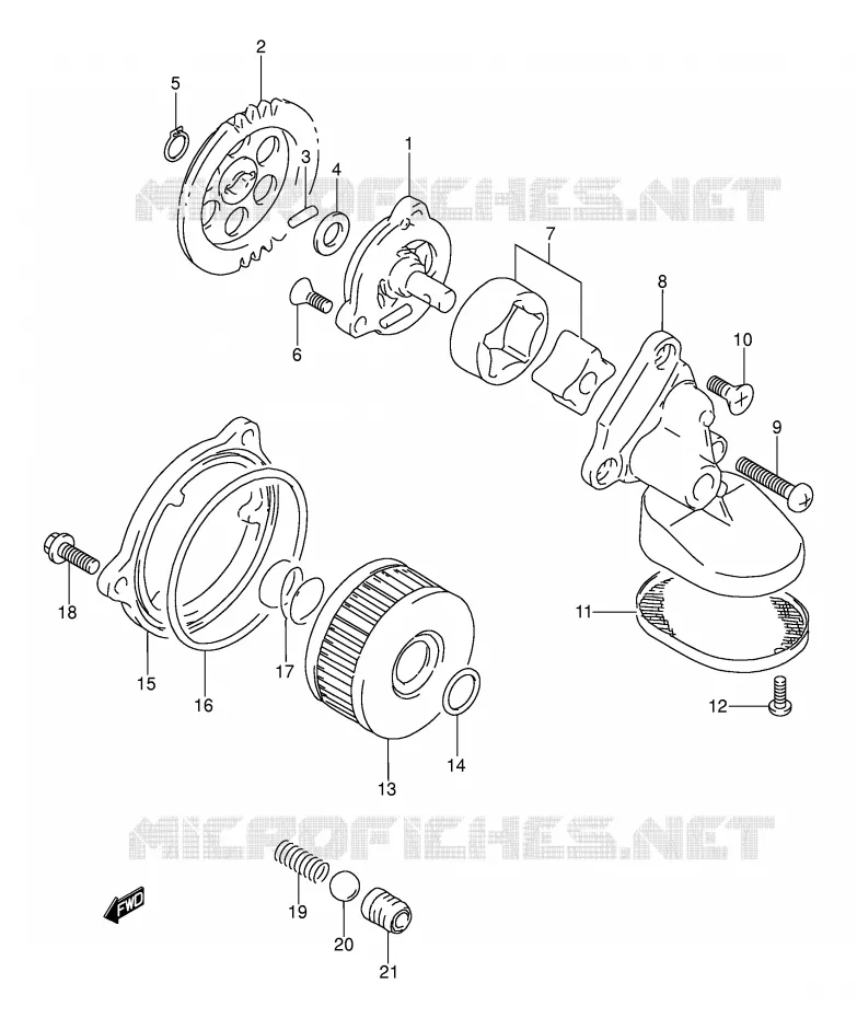 POMPE A HUILE Suzuki MOTO 250 DR 1991  DR250SM(E24)