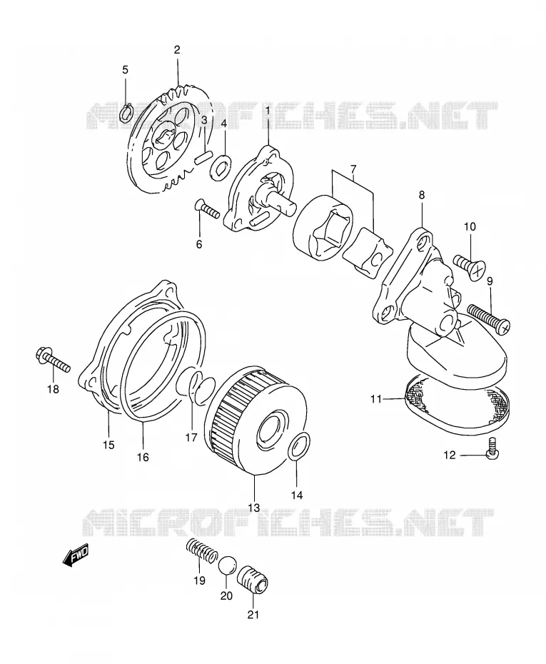 POMPE A HUILE Suzuki MOTO 350 DR 1995  DR350SES(E2)