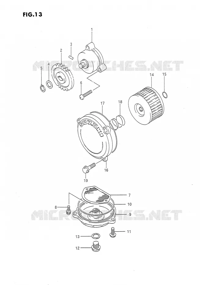 POMPE A HUILE Suzuki MOTO 650 DR 1993  DR650RUP(E4)