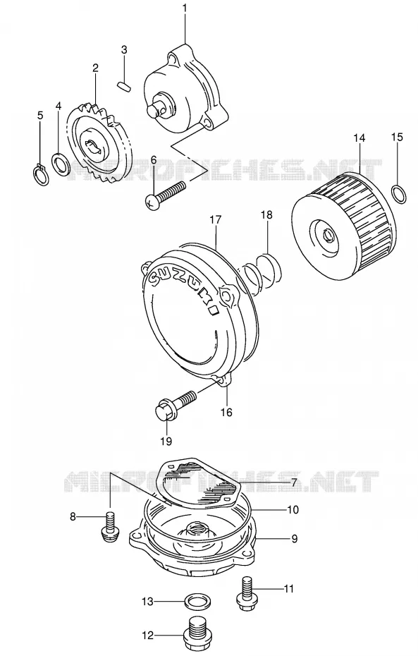 POMPE A HUILE Suzuki MOTO 650 DR 1996  DR650RSEUT(E4)