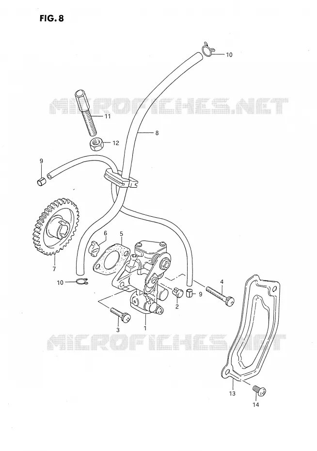 POMPE A HUILE Suzuki MOTO 80 DS 1990  DS80L(E3)