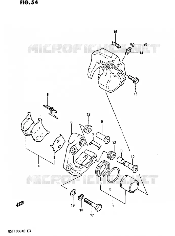 PORTE PAQUET AVANT Suzuki MOTO 1100 GS-G 1982  GS1100GKZ(Z/2/D)