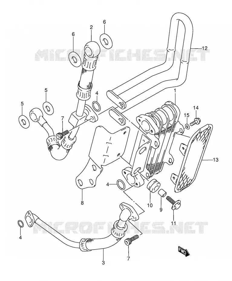 RADIATEUR D'HUILE (OPTIONNEL) Suzuki MOTO 350 DR 1990  DR350L(E3)