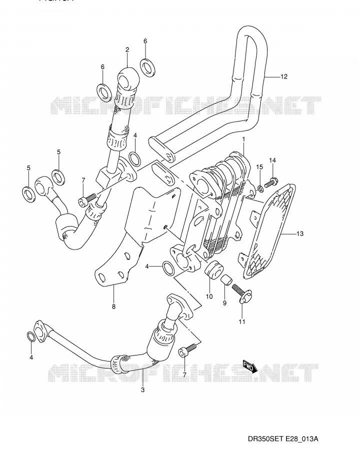 RADIATEUR D'HUILE (OPTIONNEL) Suzuki MOTO 350 DR 1993  DR350SP(E28)
