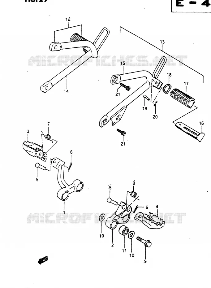 REPOSE PIED Suzuki MOTO 650 DR 1990  DR650RL(L)