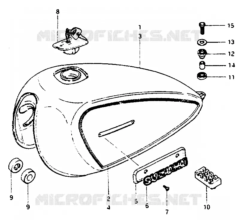 RESERVOIR D'ESSENCE Suzuki MOTO 550 GS 1982  GS550LZ