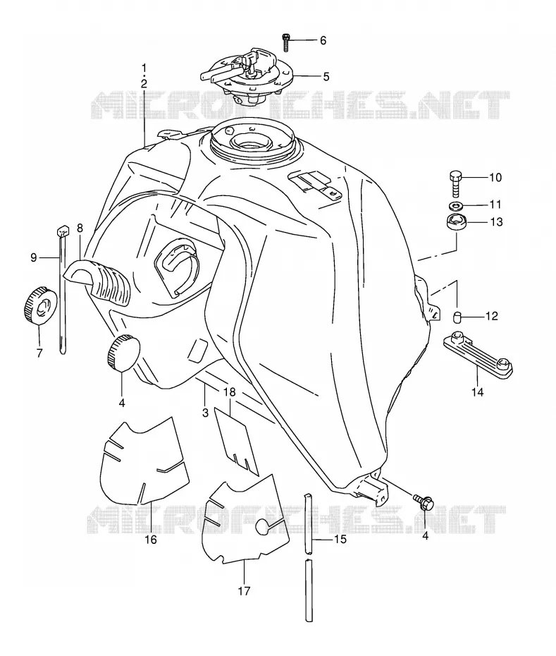 RESERVOIR D'ESSENCE Suzuki MOTO 800 DR 1996  DR800SUT