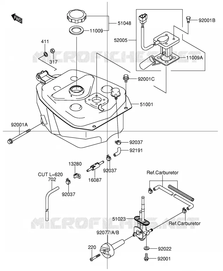 RESERVOIR D'ESSENCE Suzuki SCOOTER 110 FD 2003  FD112KK3(E41)