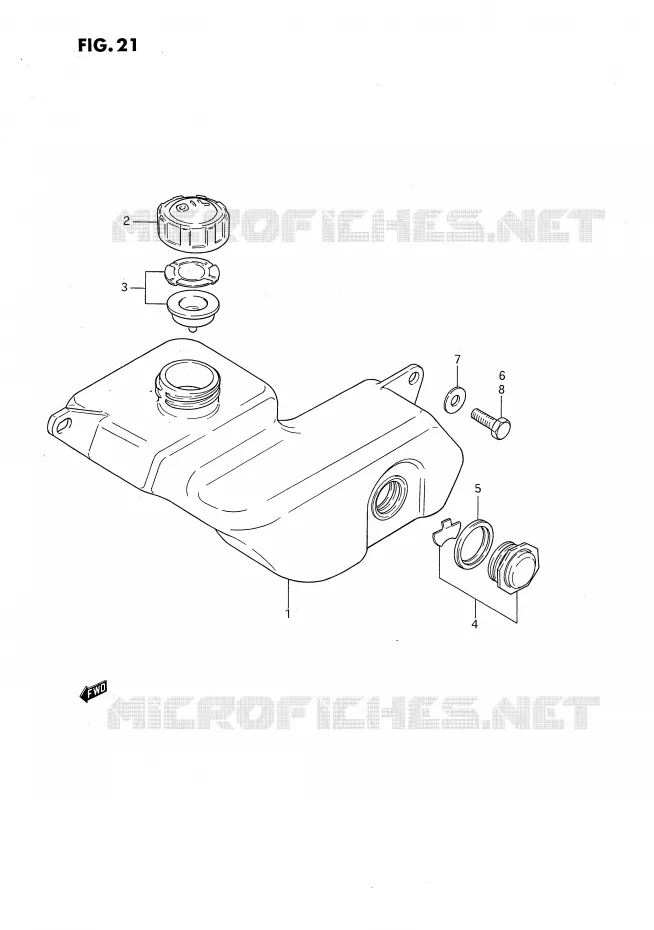 RESERVOIR D'HUILE Suzuki MOTO 80 DS 1988  DS80J(E3)