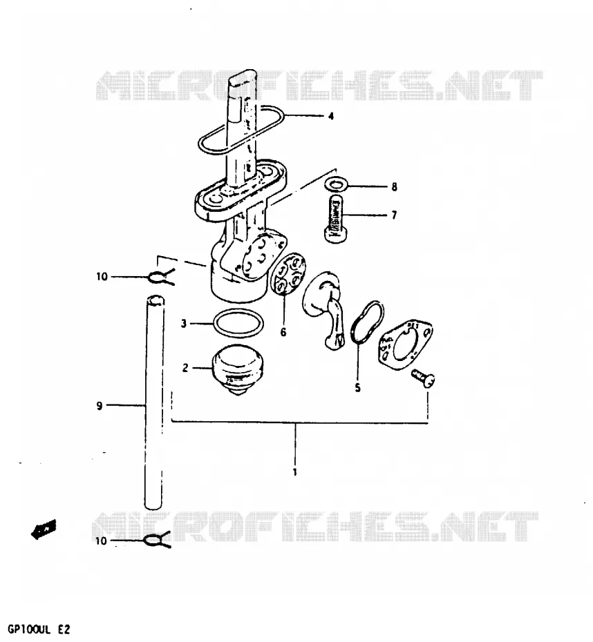 ROBINET D'ESSENCE Suzuki MOTO 100 GP 1983  GP100UD(X/D/L)