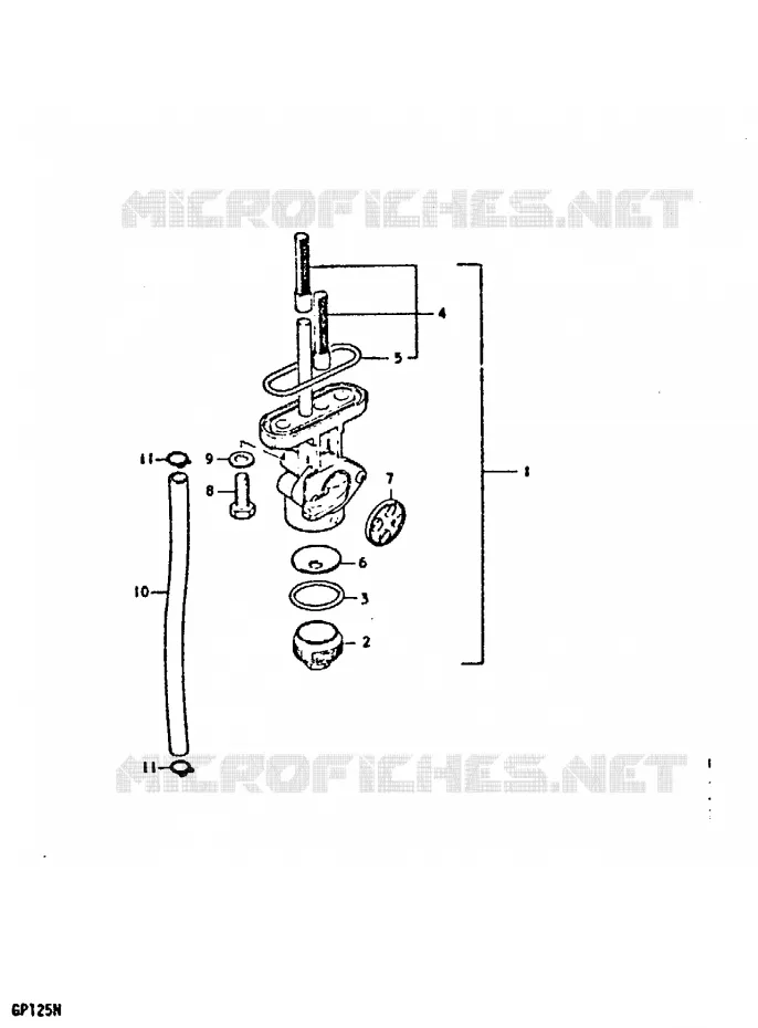 ROBINET D'ESSENCE Suzuki MOTO 125 GP 1978  GP125C(C/N)