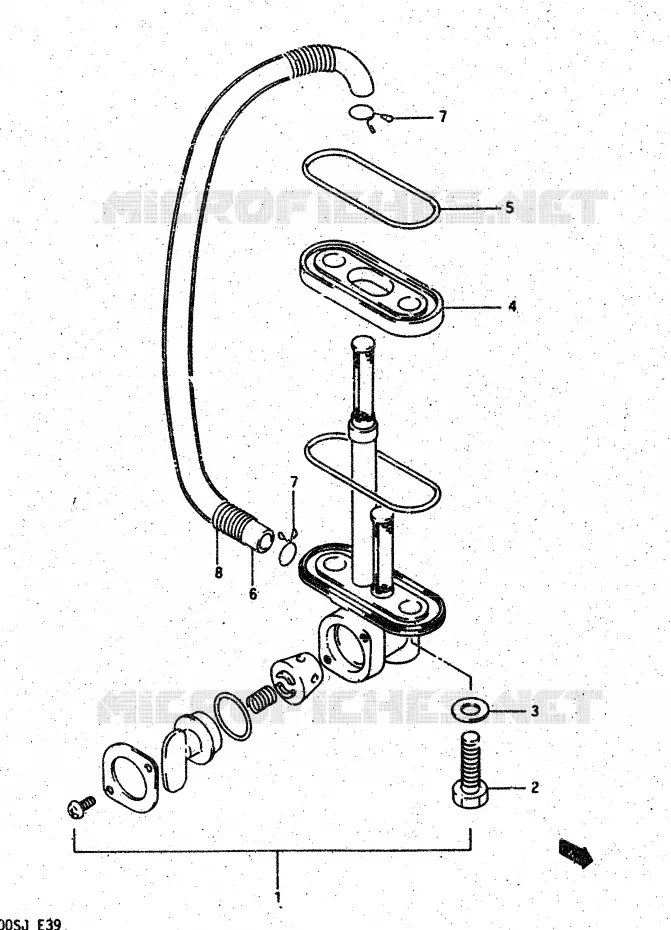ROBINET D'ESSENCE Suzuki MOTO 500 DR 1987  DR500RH(G/H/J)