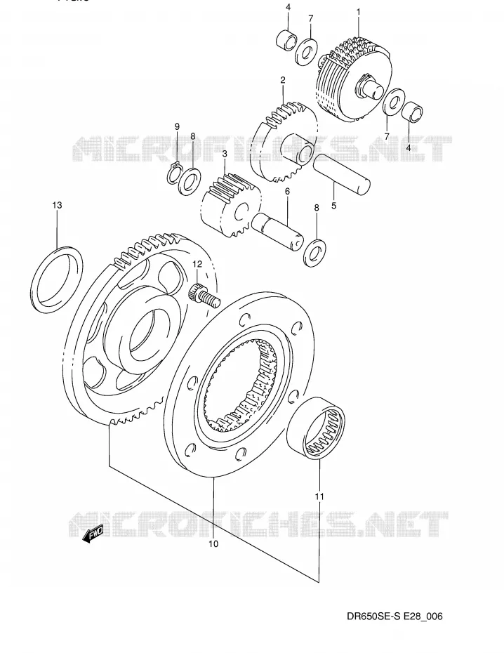 ROUE LIBRE DE DEMARREUR (MODELE R/S) Suzuki MOTO 650 DR 1995  DR650SES(E28)