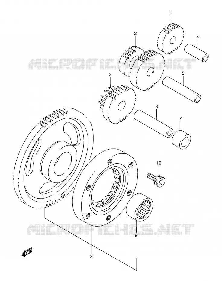 ROUE LIBRE DE DEMARREUR Suzuki MOTO 350 DR 1995  DR350SES(E2)