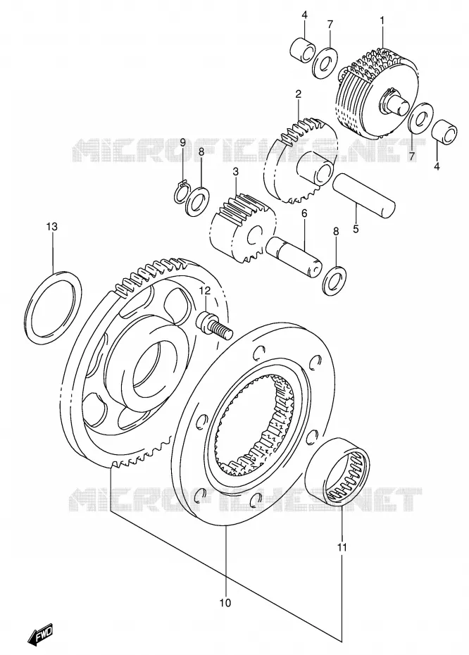 ROUE LIBRE DE DEMARREUR Suzuki MOTO 650 DR 1991  DR650RSEM(E4)