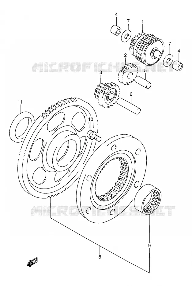 ROUE LIBRE DE DEMARREUR Suzuki MOTO 800 DR 1997  DR800SV(E4)