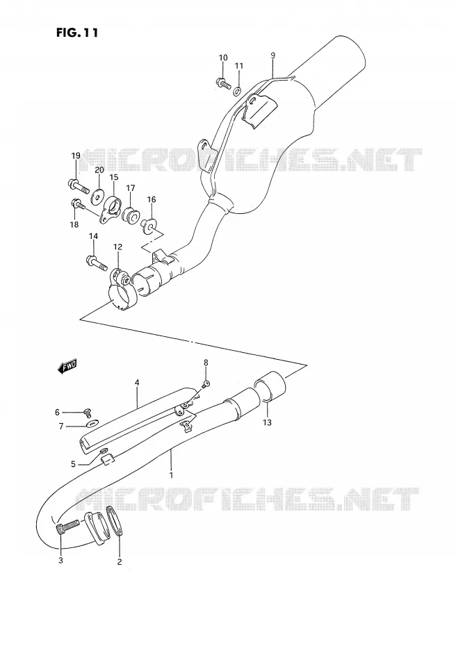 SILENCIEUX Suzuki MOTO 350 DR 1992  DR350SN/SHN(E2)