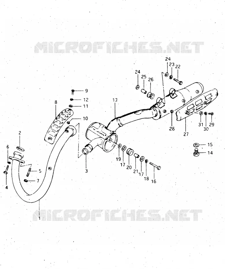 SILENCIEUX Suzuki MOTO 500 DR 1983  DR500SD(E1)