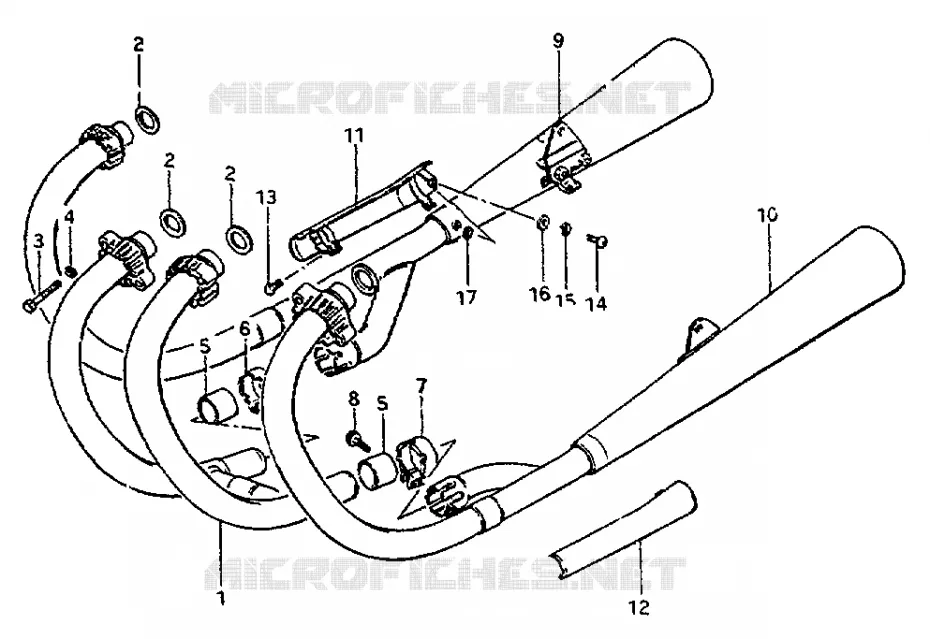 SILENCIEUX Suzuki MOTO 550 GS 1981  GS550LX