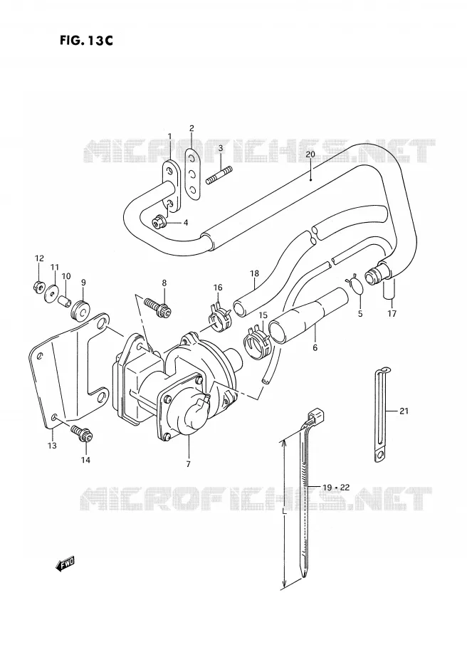 SYSTÈME DE RECYCLAGE GAZ D'ECHAPPEMENT (DR350SHN/SHP E18) Suzuki MOTO 350 DR 1993  DR350SHP(E2)