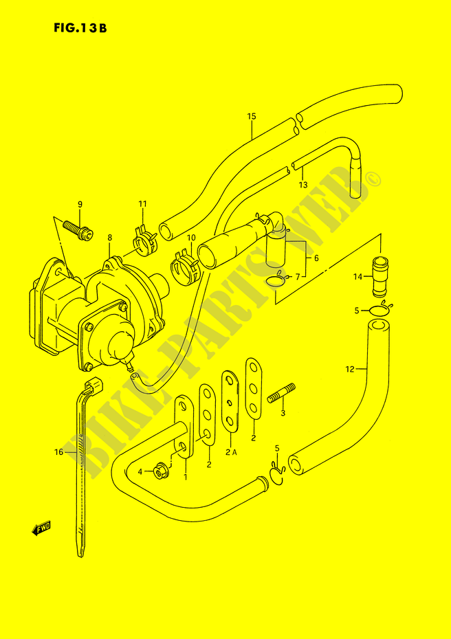 SYSTÈME DE RECYCLAGE GAZ D'ECHAPPEMENT (DR350SL/SM E18) pour Suzuki DR 350 1990