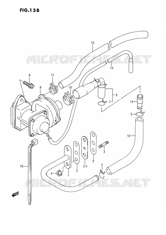 SYSTÈME DE RECYCLAGE GAZ D'ECHAPPEMENT (DR350SL/SM E18) Suzuki MOTO 350 DR 1994  DR350SR/SHR(E2)